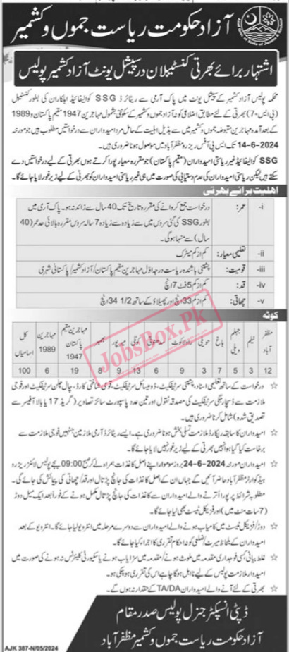 AJK Police Jobs 2024