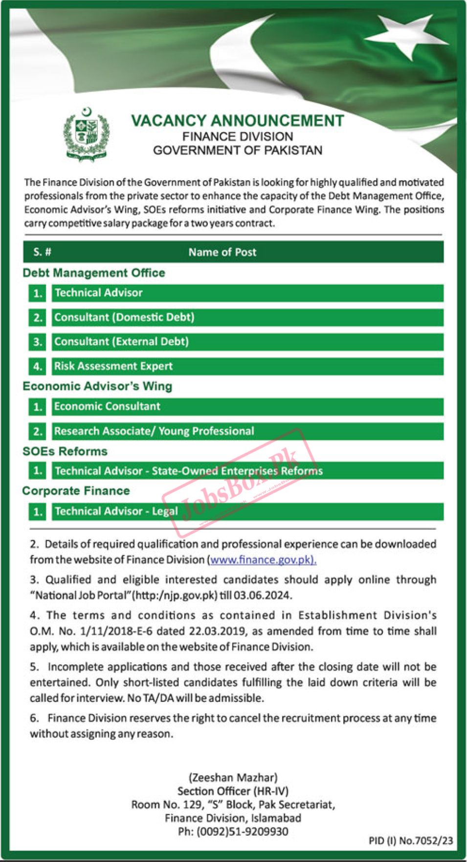 Finance Division Jobs 2024